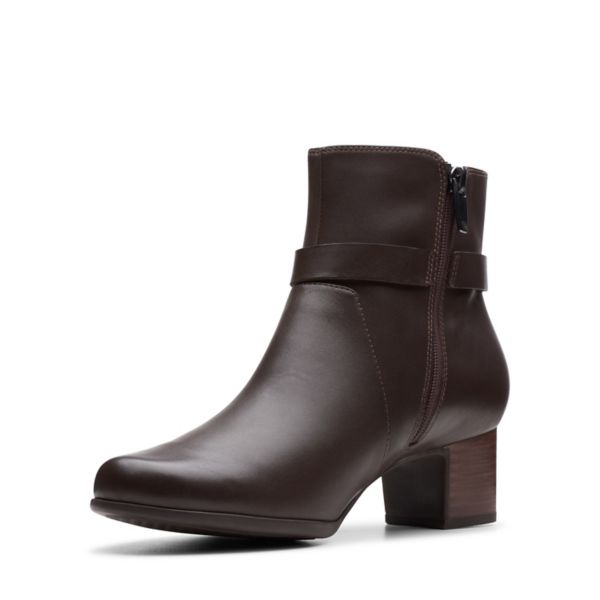 Clarks Womens Un Damson Mid Ankle Boots Brown | UK-8374956